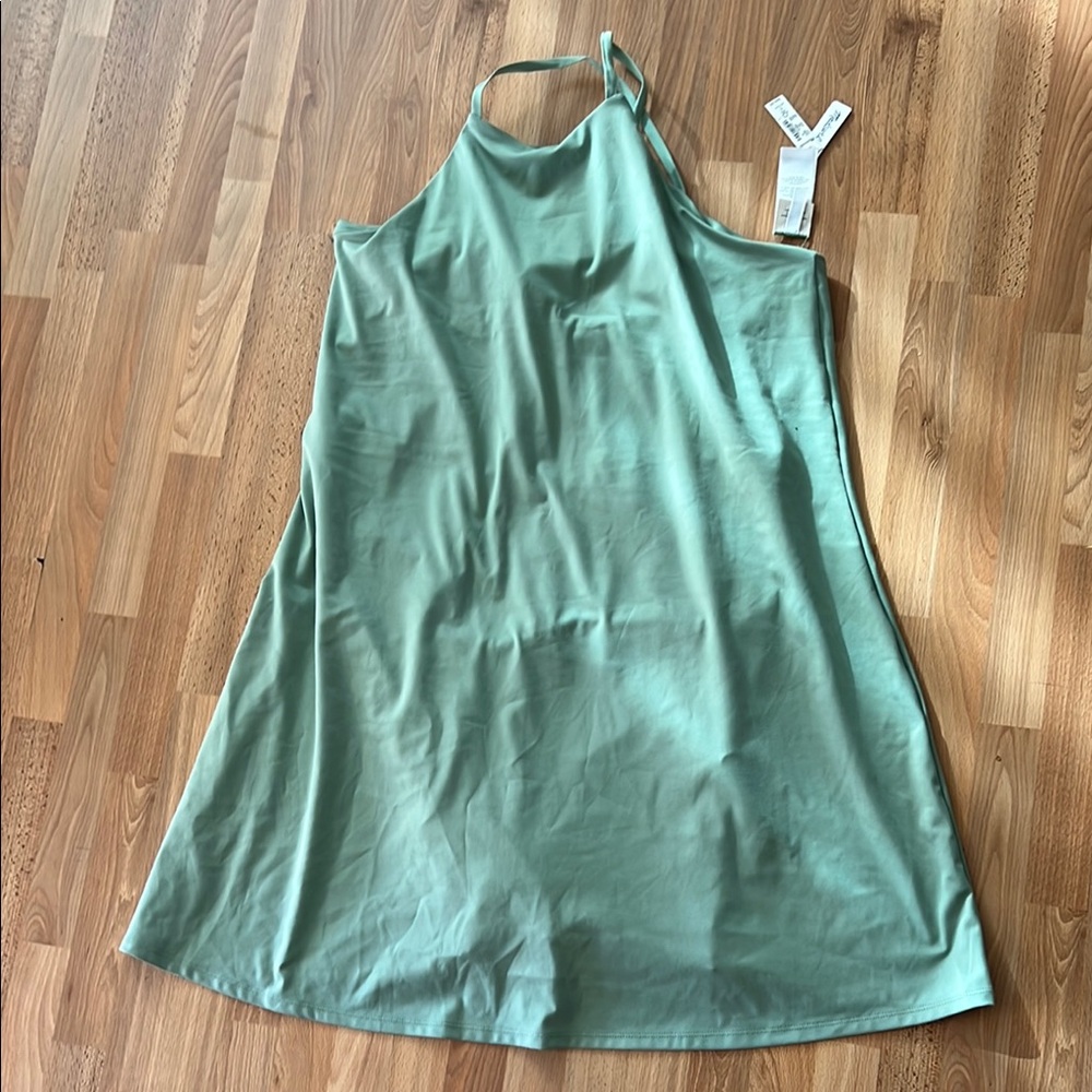 Green Halter Neck Dress